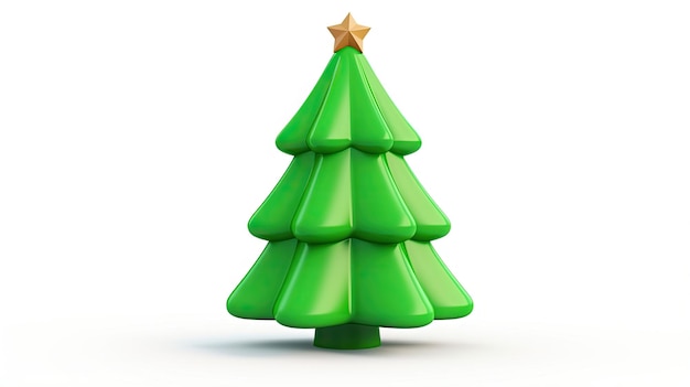 3d rendered christmas tree isolated on white background