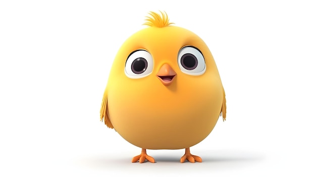 3D rendered cute bird character illustration isolated UHD Wallpaper