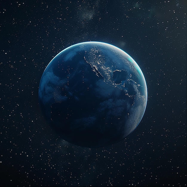 3d rendered free photo of planet earth with space background galaxy and stars