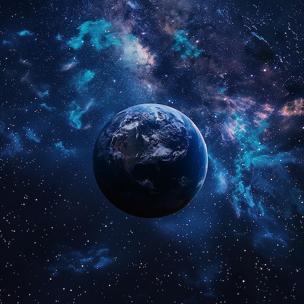 3d rendered free photo of planet earth with space background galaxy and stars