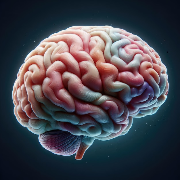 3d rendered illustration of a human brain human brain anatomy isolated on a dark background