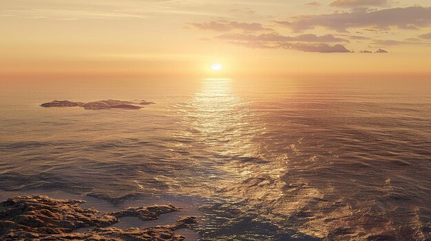 3d rendered key west coast view during sunset cinematic