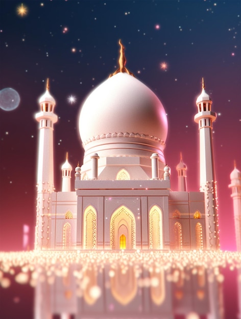 3D rendered model for Islamic Mosque