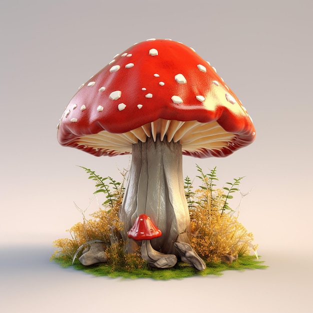 3d rendered mushroom photo