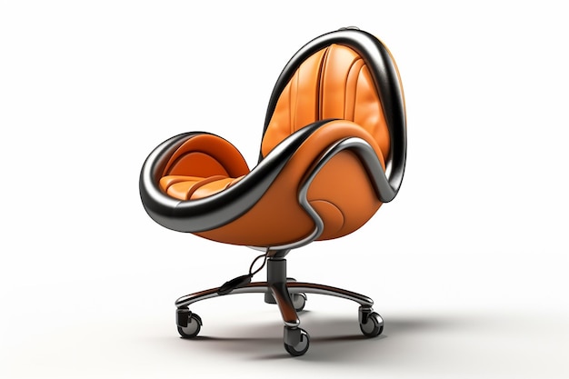 3d rendered office chair on isolated white background