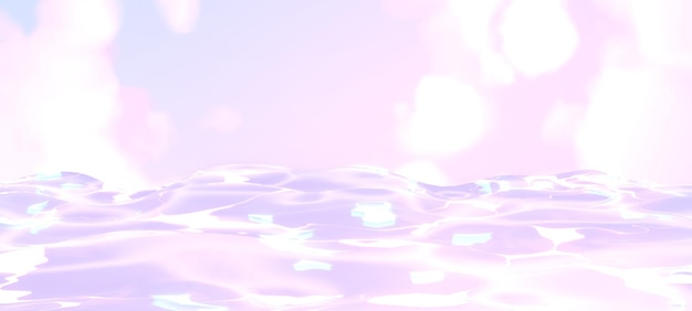 3d rendered pastel ocean scene