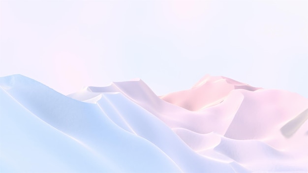 3d rendered pastel sand dunes landscape.