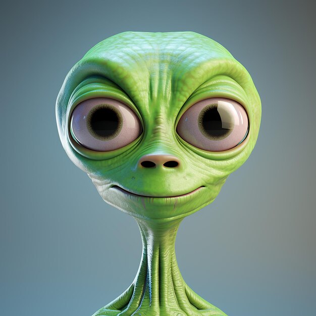 3d rendered photo of an alien