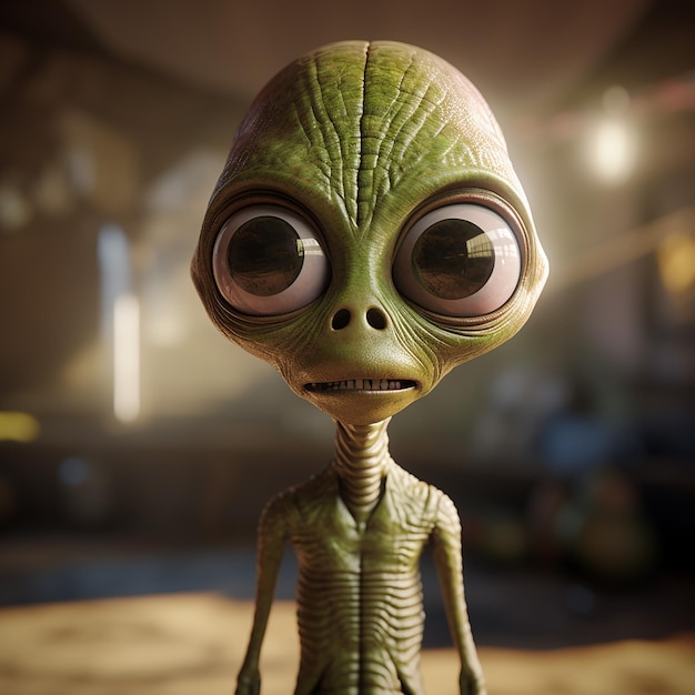 3d rendered photo of an alien