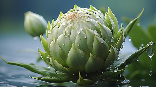 3d rendered photo of artichoke on a simple background