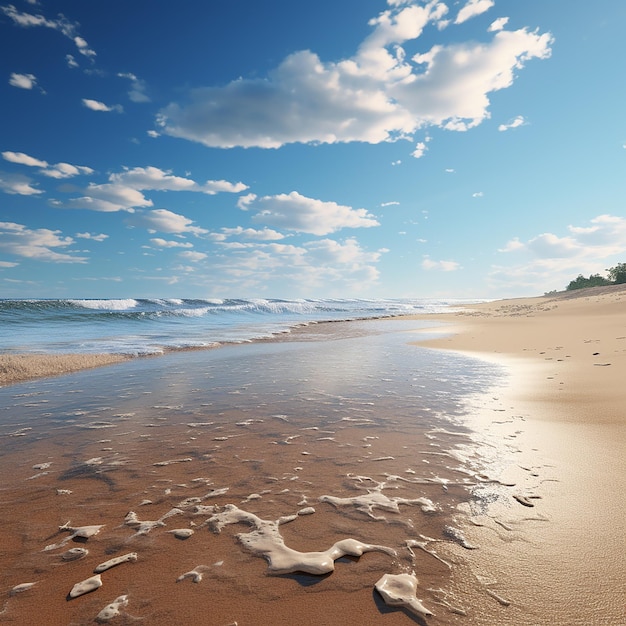 3d rendered photo of beach