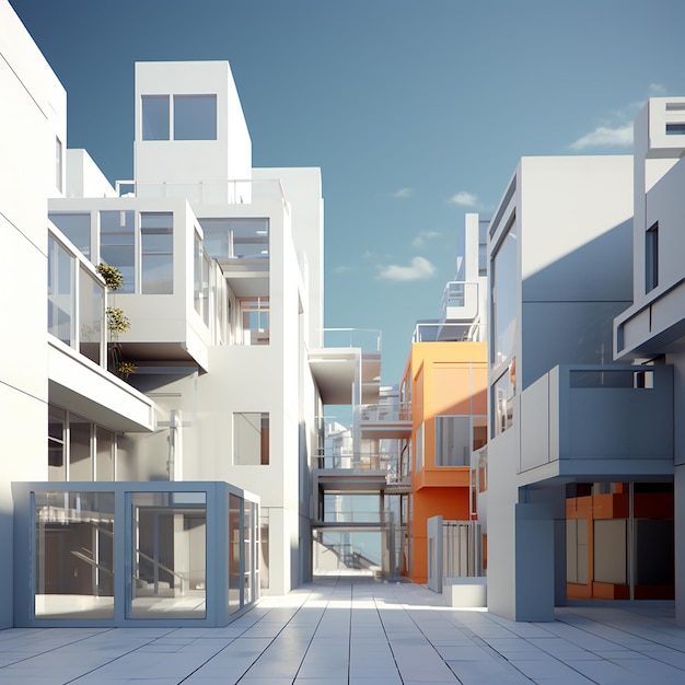 3d rendered photo of buildings