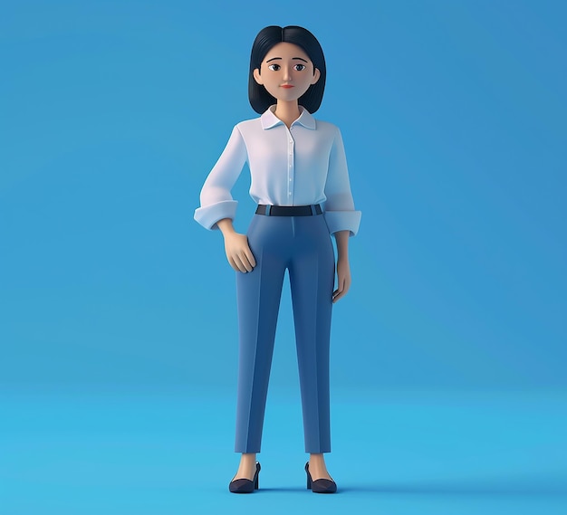 3d rendered photo of a cartoonish character illustration design