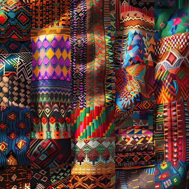 Photo 3d rendered photo of celebrate cultural diversity with colorful patterns and traditional motifs