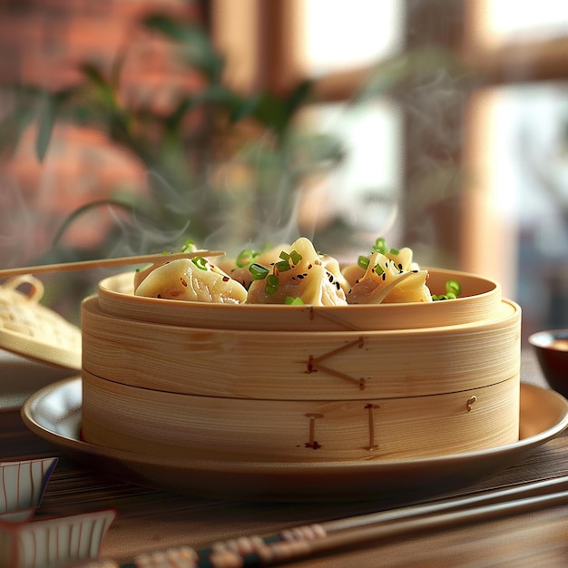 3d rendered photo of Close up on delicious asian food