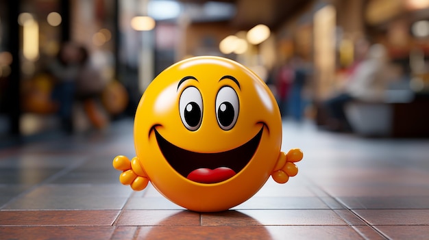 3d rendered photo of cute cartoonish smile design