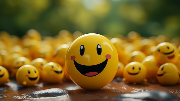 3d rendered photo of cute cartoonish smile design