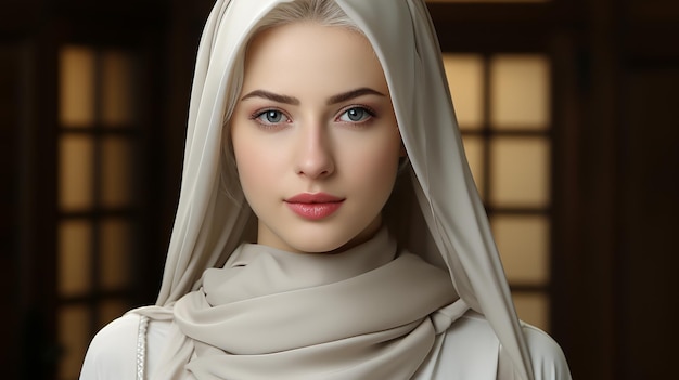 3d rendered photo of cute hijab girl