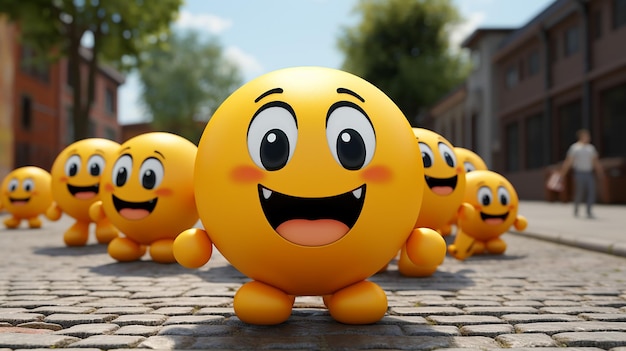 3d rendered photo of cute smile character design