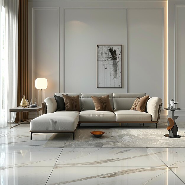 Photo 3d rendered photo of discover the elegance of minimalism with clean lines and simple designs