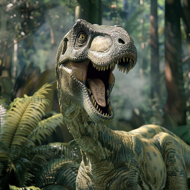 3d rendered photo of a edmontosaurus an icon in popular culture movie poster shot an imax laser