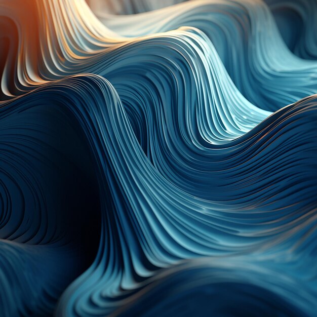 3d rendered photo of Elements such as waves or fractals