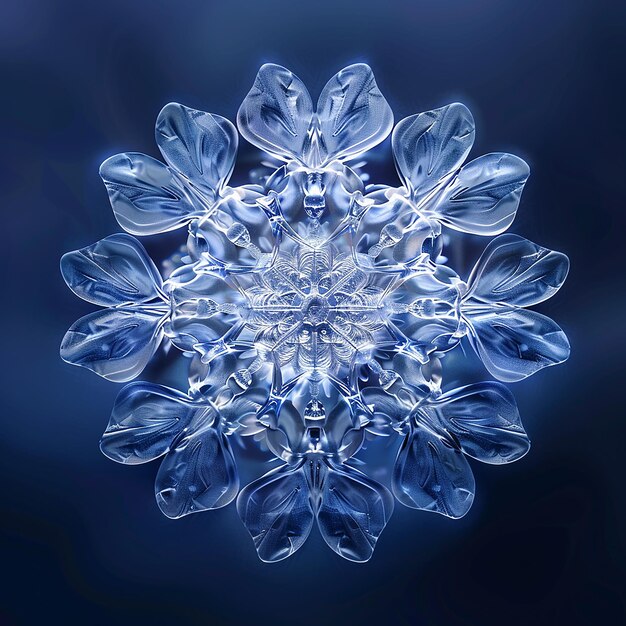 Photo 3d rendered photo of explore beauty of natures patterns capture the intricate details of snowflake