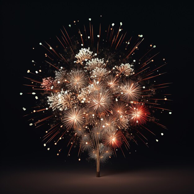 3d rendered photo of firework with isolated background