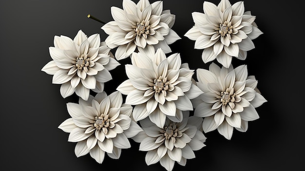 3d rendered photo of flowers