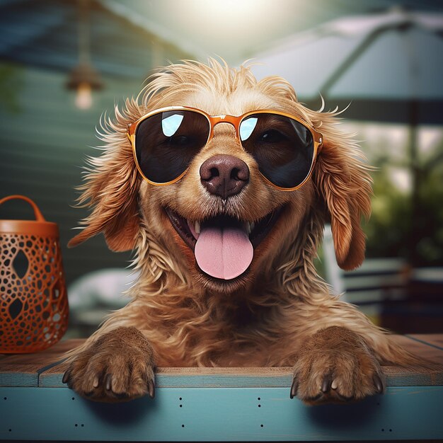 3d rendered photo of funny image with dog