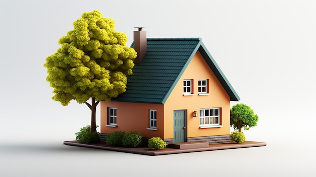 3d rendered photo of house design