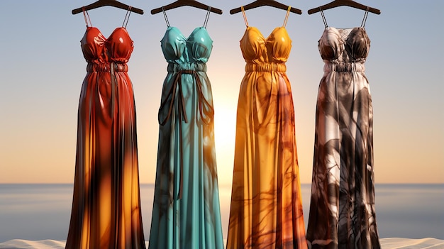 3d rendered photo of ladies dresses