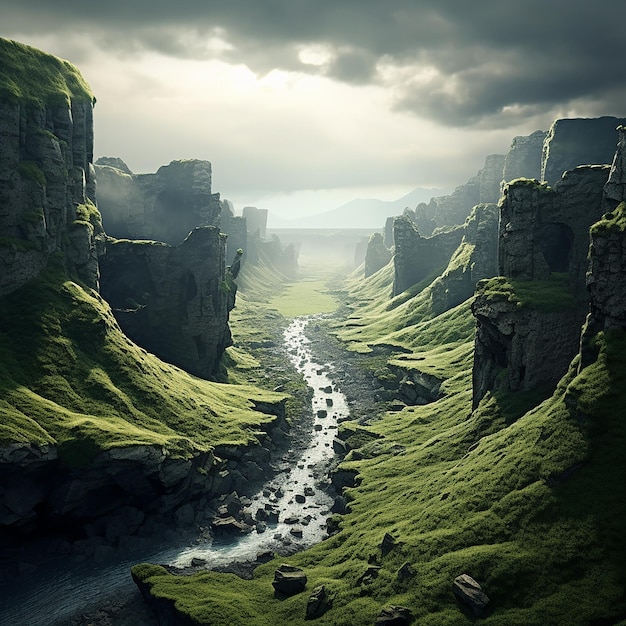 3d rendered photo of landscapes