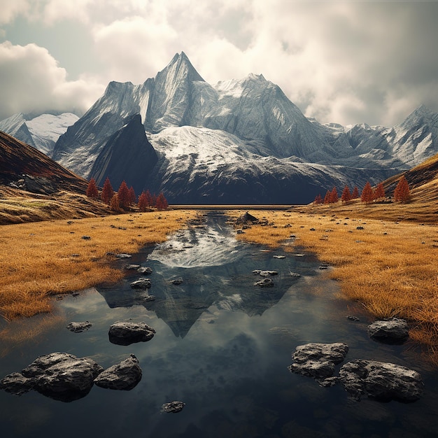 3d rendered photo of landscapes