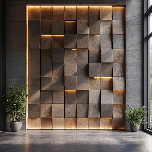 3d rendered photo of modern wall design