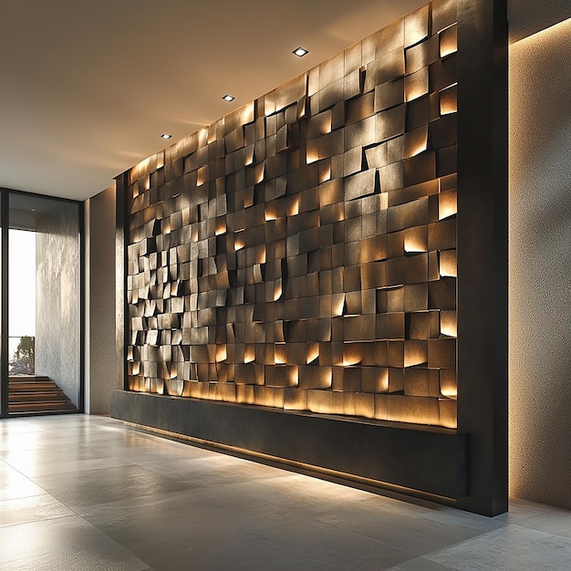 3d rendered photo of modern wall design