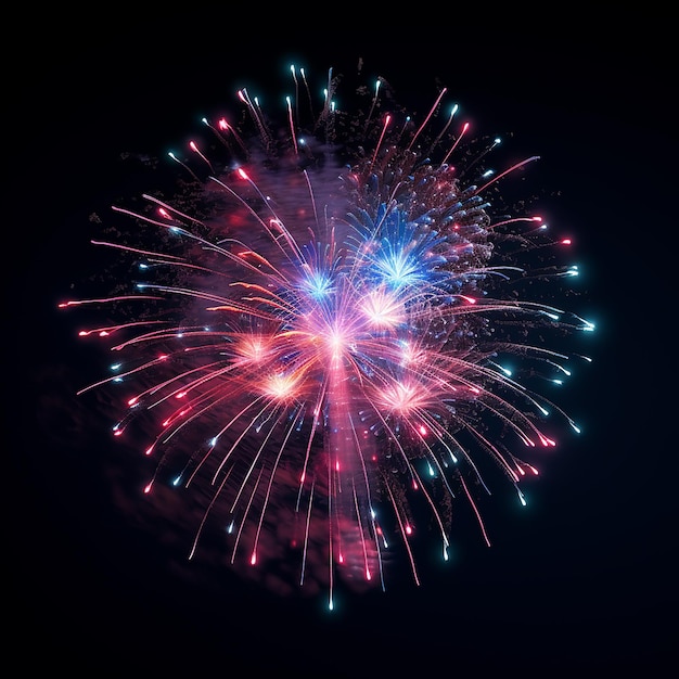 3d rendered photo of new year firework