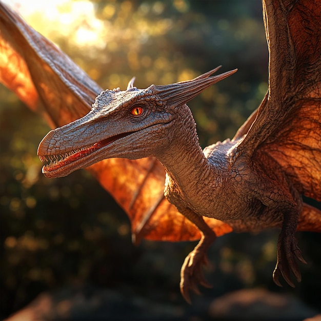 3d rendered photo of pterodactyl