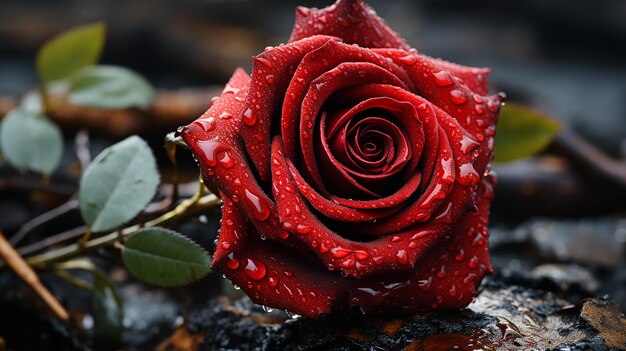 3d rendered photo of red rose