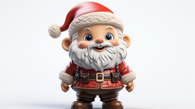 3d rendered photo of Santa Claus on a white background