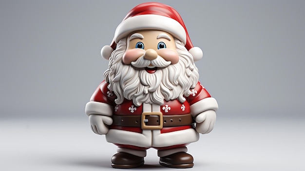 3d rendered photo of Santa Claus on a white background