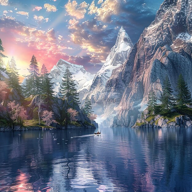 3d rendered photo of spectacular nature landscape