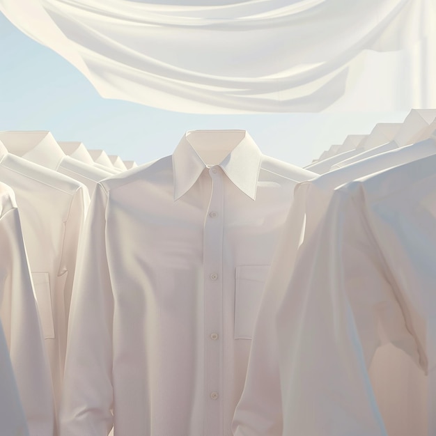 3d rendered photo of white shirt for ad campaign