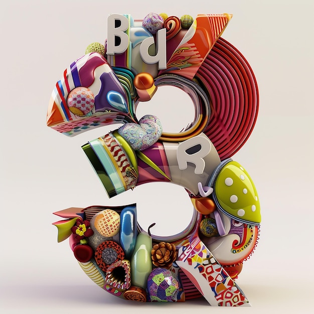 3d rendered photos of alphabets