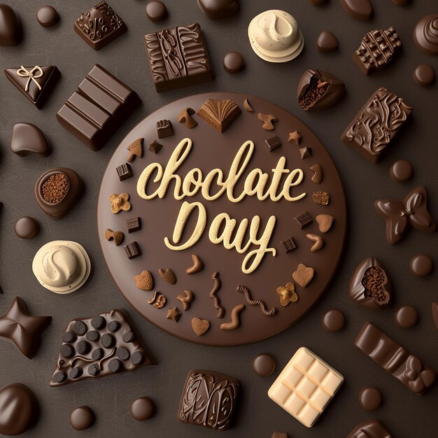 3d rendered photos of chocolates for chocolate day