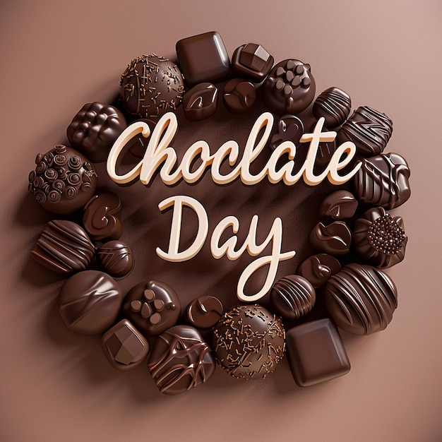 3d rendered photos of chocolates for chocolate day