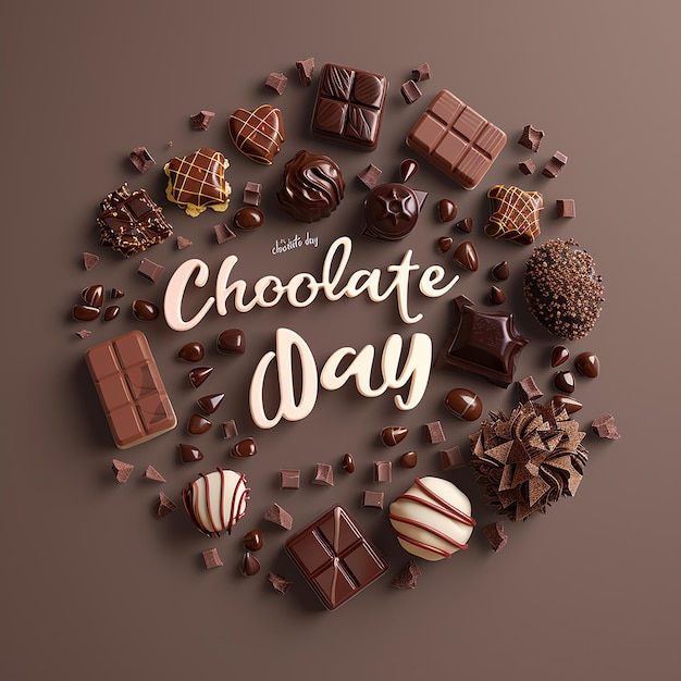 3d rendered photos of chocolates for chocolate day