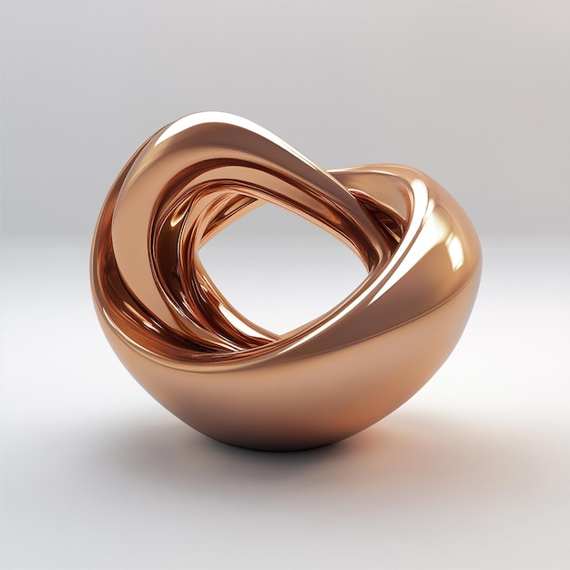 3d rendered photos of copper A logo design for digital design company