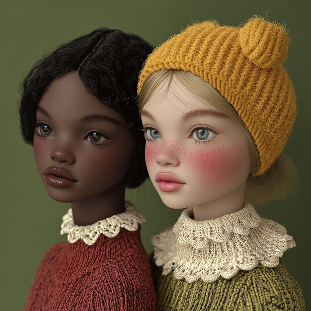 Photo 3d rendered photos of dolls