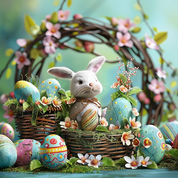 3d rendered photos of easter theme clip art festive theme